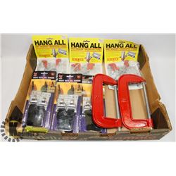 FLAT WITH C CLAMPS, HANG ALL SPACE ORGANIZERS,