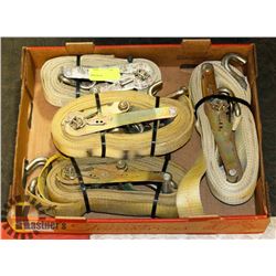 FLAT OF HEAVY DUTY RATCHET STRAPS