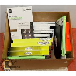 BOX OF ASSORTED APPLE TABLET CASES