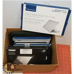 BOX OF ASSORTED MAC LAPTOP SLEEVES/ CASE