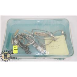 BOX OF VINTAGE WATCHES, QUARTZ, TIMEX AND MORE