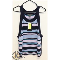 KNITTED SLEEVELESS TOP STRIPPED HIGHLINE.