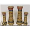Image 1 : SET OF 4 TEMPLE CANDLE STICKS