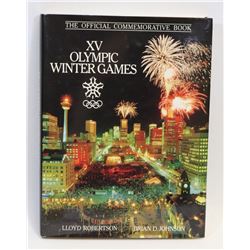 OFFICIAL XV OLYMPIC WINTER GAMES HARD COVER BOOK