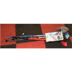 LOT OF 3 CAR WASH BRUSHES AND JETX POWER SPRAY