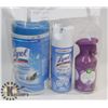 Image 1 : BAG OF ASSORTED LYSOL CLEANERS AND AIR WICK PURE