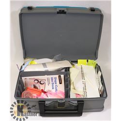 LARGE TRAVEL CASE FILLED WITH SUPPLIES