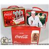 Image 1 : 6 COCA COLA GLASSES & 2 RETRO METAL LUNCH BOXES.