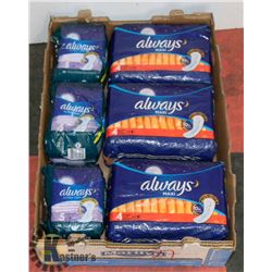 FLAT OF ASSORTED ALWAYS PADS