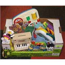 BOX OF VINTAGE TOYS AND MORE