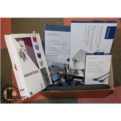 BOX OF LAPTOP/ COMPUTER ACCESSORIES