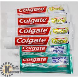 BAG OF COLGATE TOOTHPASTE