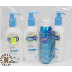 BAG OF CETAPHIL MOISTURIZER AND SPRAY DEODORANT