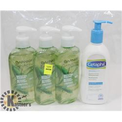 BAG OF GARNIER SKIN CLEANSER AND CETAPHIL