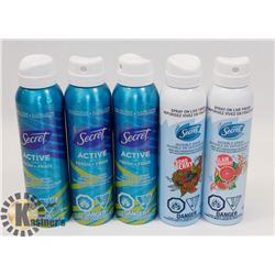 BAG OF SECRET SPRAY ANTIPERSPIRANT