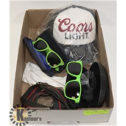 SUNGLASSES , BALLCAP FLAT