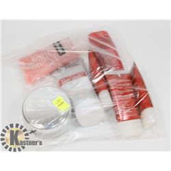 BAG OF ASSORTED FACIAL CREAMS AND CLEANSERS