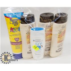 BAG OF ASSORTED SUNSCREEN