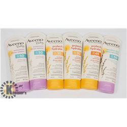 BAG OF AVEENO SUNSCREEN