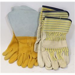 6 LEFT HANDED LEATHER WORK GLOVES