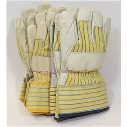 5 PAIRS LEATHER WORK GLOVES