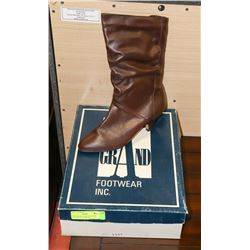 CHAUSSURES GRAND FOOTWARE INC BOOTS SZ 10 BROWN