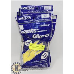 RUBBER GLOVES   SMALL  LOT OF 12