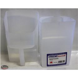 LOT OF TWO 104OZ/3L PLASTIC MEASURING SCOOP