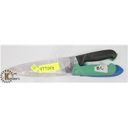 USED SHARPENED KNIVES COLOR HANDLES - LOT OF 3