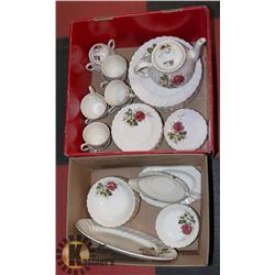 8 PC SET OF CHINA WITH EXTRA PIECES ANNIVERSARY