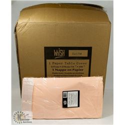 CASE OF 30 NEW LIGHT PINK DISPOSABLE TABLECLOTHS