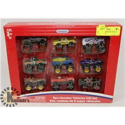 NEW 9 PIECE MONSTER VEHICLE GIFT SET. KIDS,