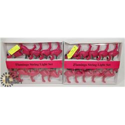 SET OF 2 PINK FLAMINGO STRING LIGHTS - 10 TO A SET