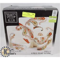 PAISLEY 4PC PLACE SETTING.