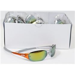 CASE OF GREY/ ORANGE OAKLEY STYLE SUNGLASSES