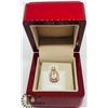 Image 6 : 14K ROSE GOLD MORGANITE DIAMOND PENDANT