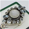 Image 2 : SILVER MOONSTONE BLUE TOPAZ RING
