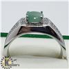 Image 2 : SILVER EMERALD CUBIC ZIRCONIA MEN'S RING