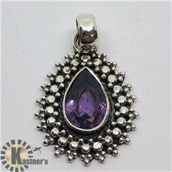 SILVER AMETHYST PENDANT