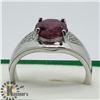 Image 2 : SILVER RUBY CUBIC ZIRCONIA MEN'S RING