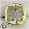 Image 1 : BRASS GREEN AMETHYST MEN'S RING