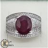 Image 1 : SILVER RUBY CUBIC ZIRCONIA RING