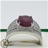 Image 2 : SILVER RUBY CUBIC ZIRCONIA RING