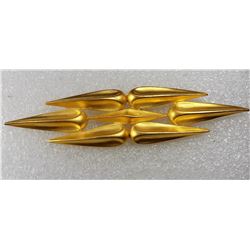 3)  VINTAGE MATTE GOLD TONE PARKLANE