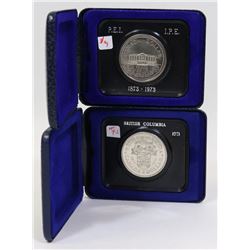 LOT OF A CANADA $1 COINS1973 PEI, 1971 BRITISH