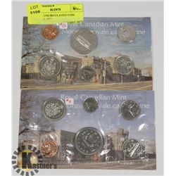 LOT OF 2 UNCIRCULATED COIN SETS, 1973, 1977