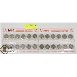 LOT OF 2 QUARTER SETS, 1999, 2000