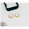 Image 1 : PAIR OF GOLD EARRINGS, UNSTAMPED