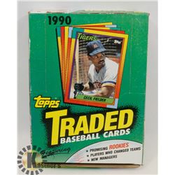 BOX OF TOPPS TRADED BASEBALL PICTURE BUBBLE GUM