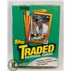 Image 1 : BOX OF TOPPS TRADED BASEBALL PICTURE BUBBLE GUM